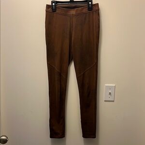 Free people Brown Faux suede Leggings size 24